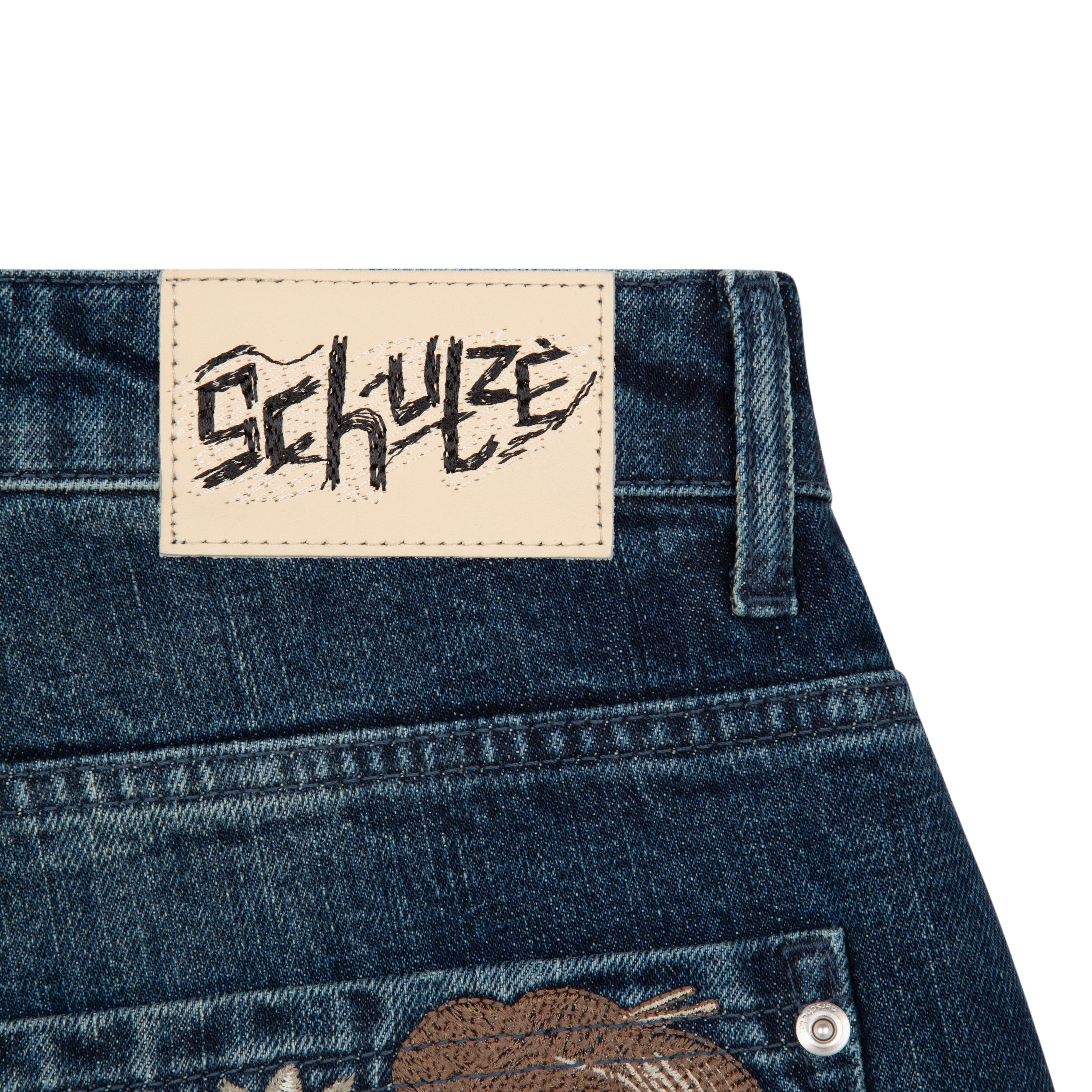"yakuza" indigo washed Jorts 02