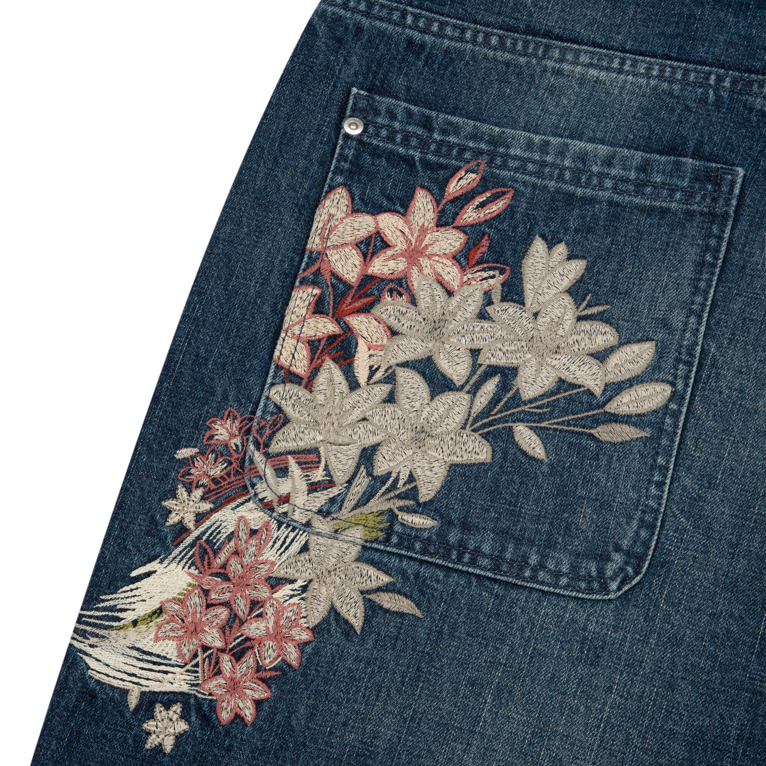 "yakuza" indigo washed Jorts 02