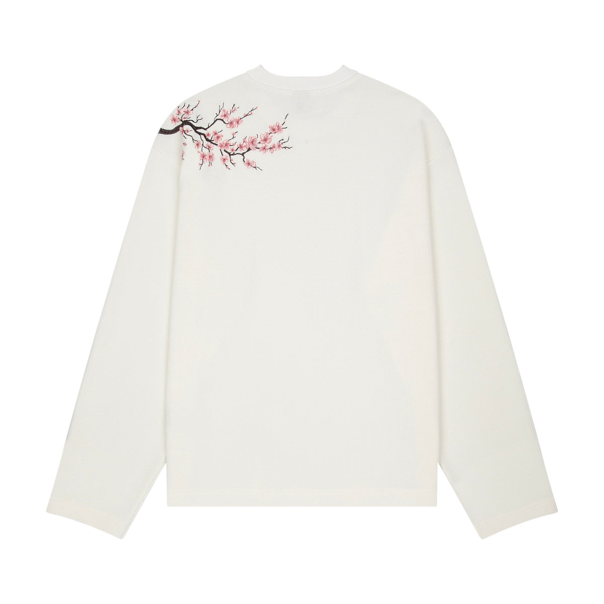 "blossom" waffle Longsleeve off white