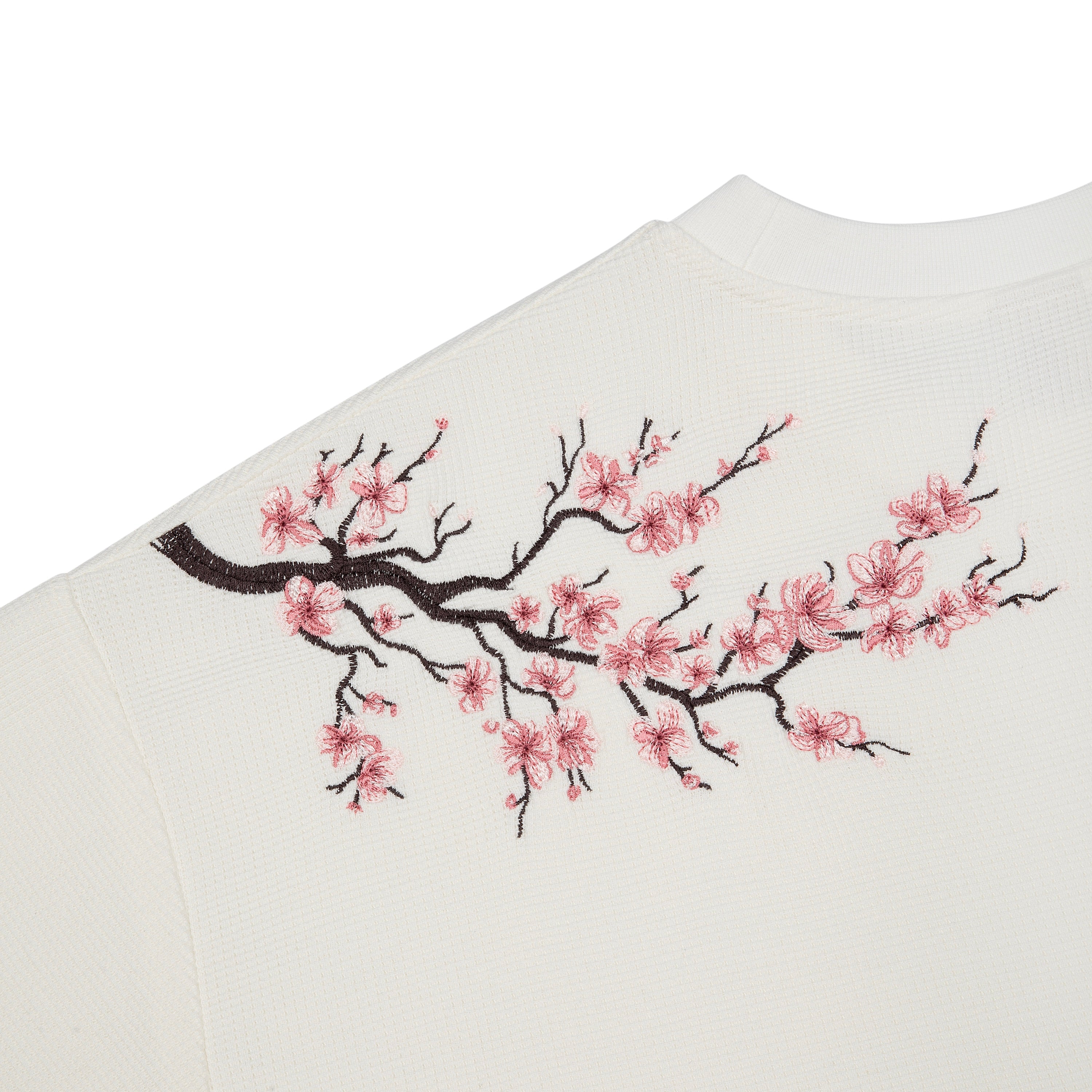 "blossom" waffle Longsleeve off white