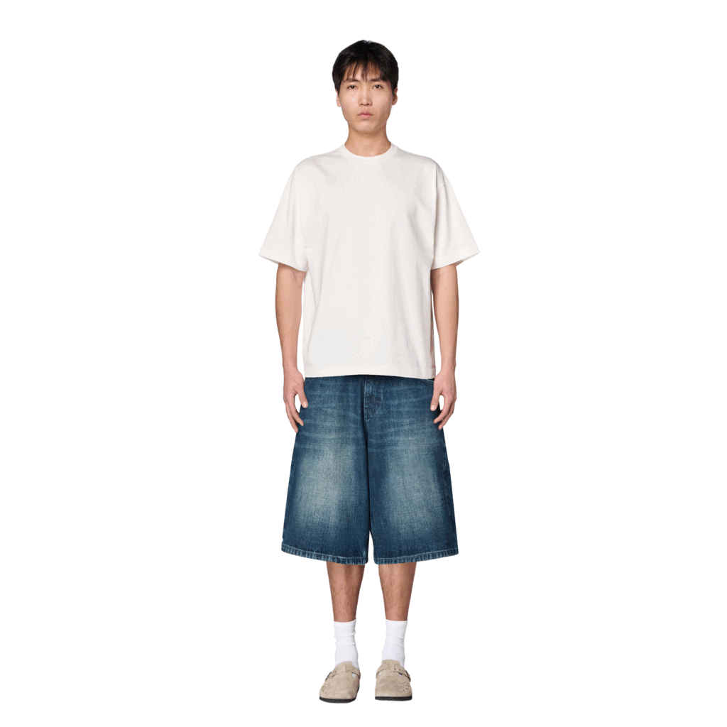 "yakuza" indigo washed Jorts 02