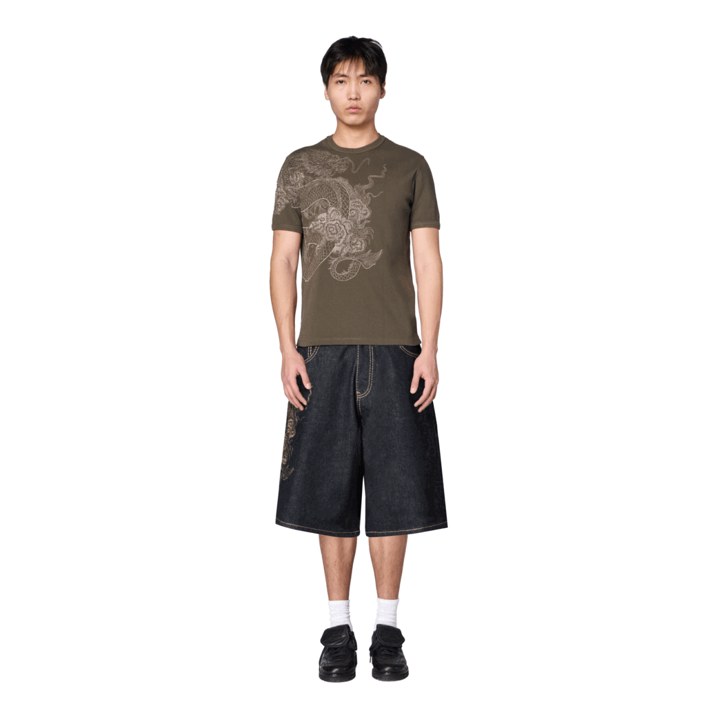 "yakuza" indigo raw Jorts 03
