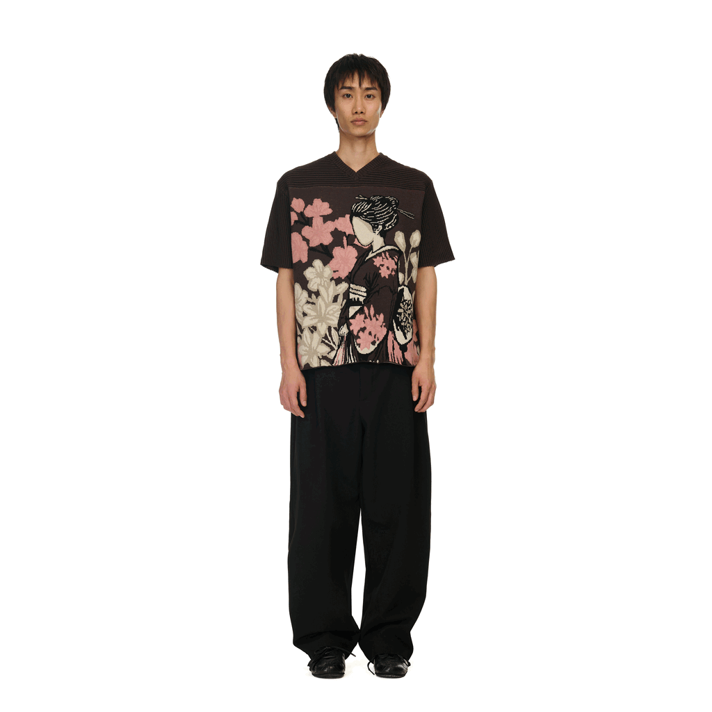 "yakuza v2" knitted Jersey brown