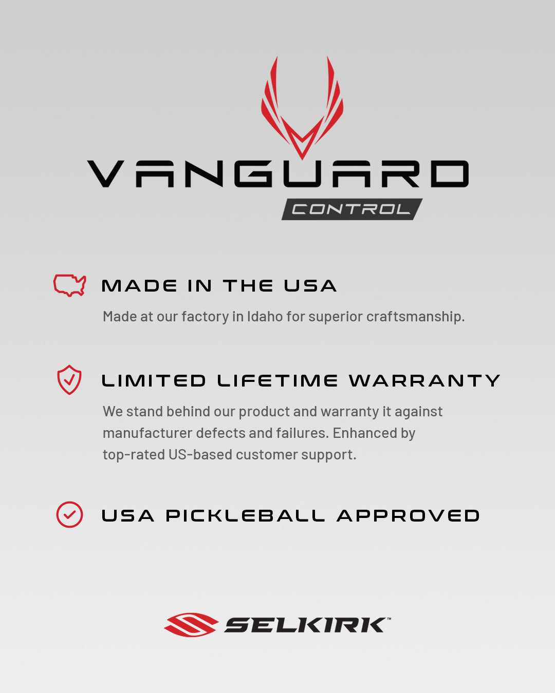 Selkirk VANGUARD Control - Pickleball Paddle