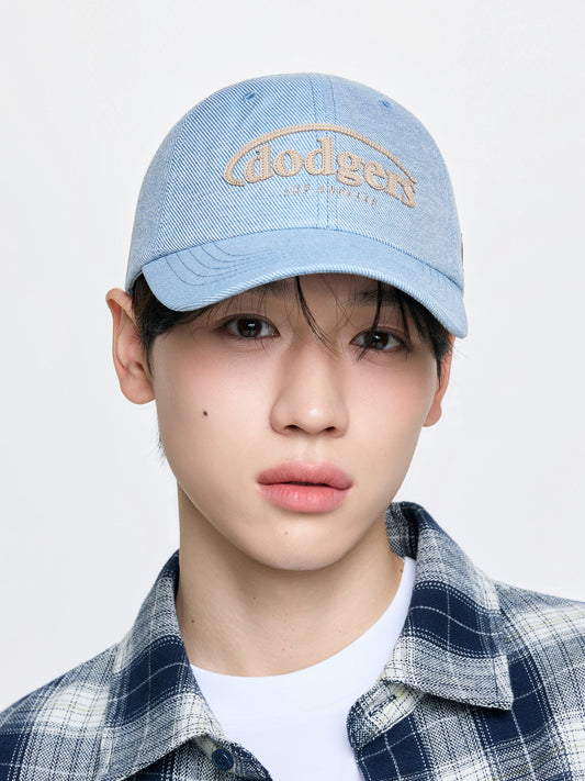 Vintage Denim Curve Logo Unstructured Ballcap