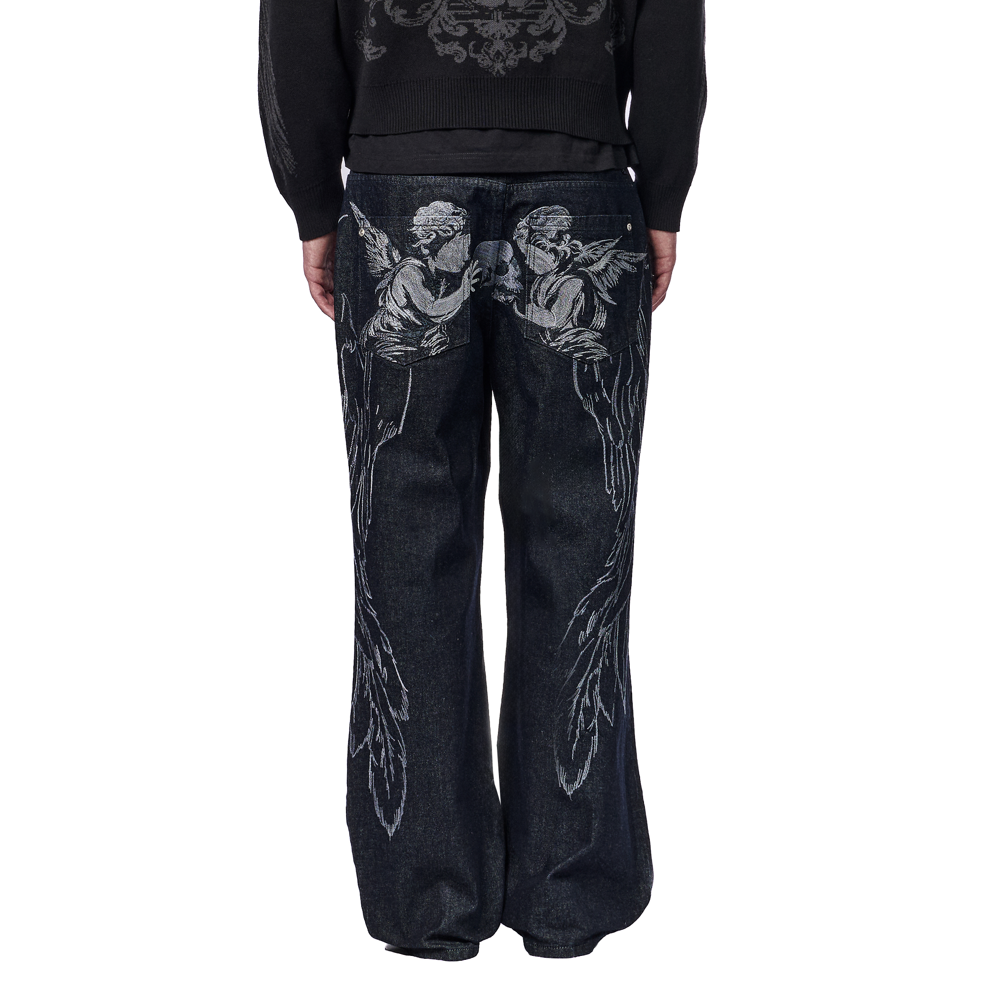 "hellboy" indigo raw bootcut Denim