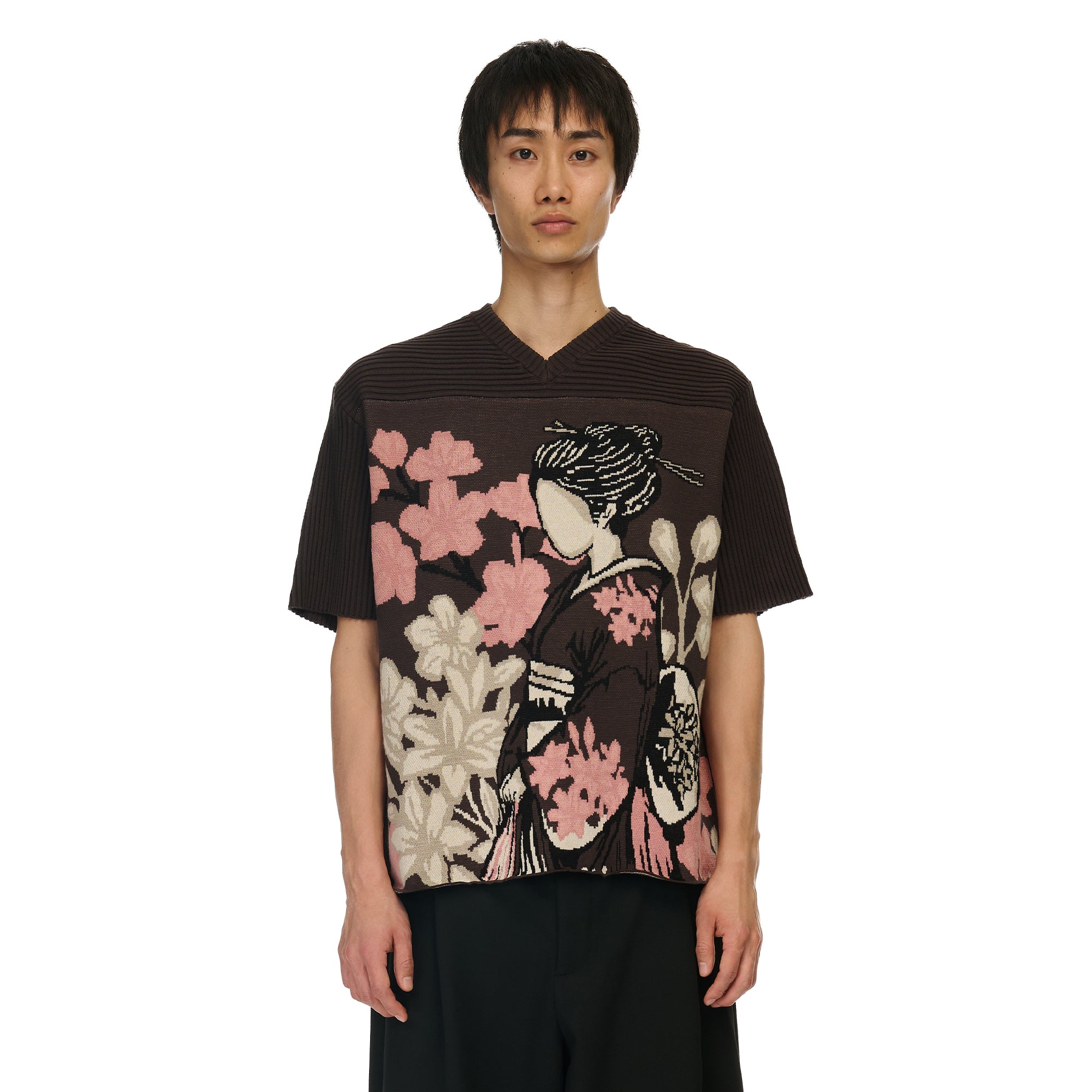 "yakuza v2" knitted Jersey brown