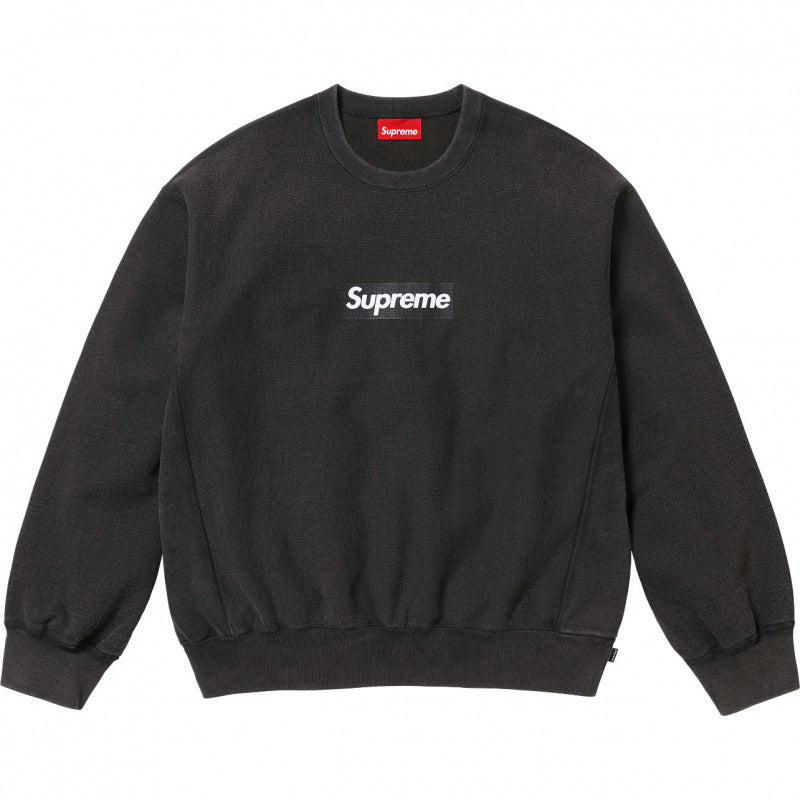 Supreme Box Logo Crewneck - Washed Black
