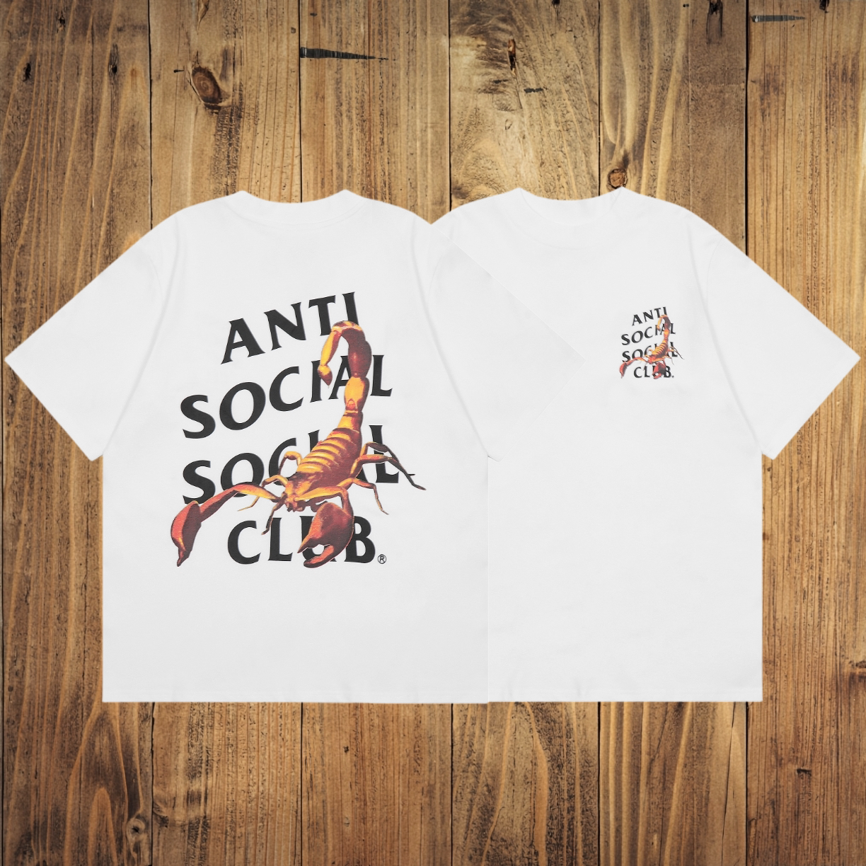ASSC White Tee – Scorpion Back Print
