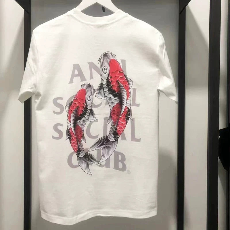 ASSC White Tee – Koi Back Print