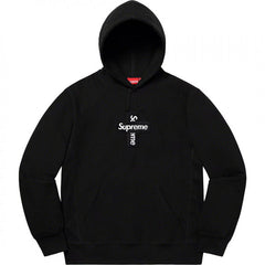 Supreme Cross Box Logo Hooded Sweatshirt - Black