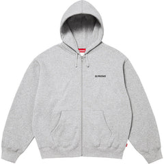 Supreme Small Box Logo Hooded Zip-Up Sweatshirt - Heather Grey
