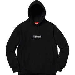 Supreme Box Logo Hooded Sweatshirt - Black / Bandana