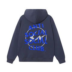 Anti Social Social Club Blue Logo Navy Hoodie