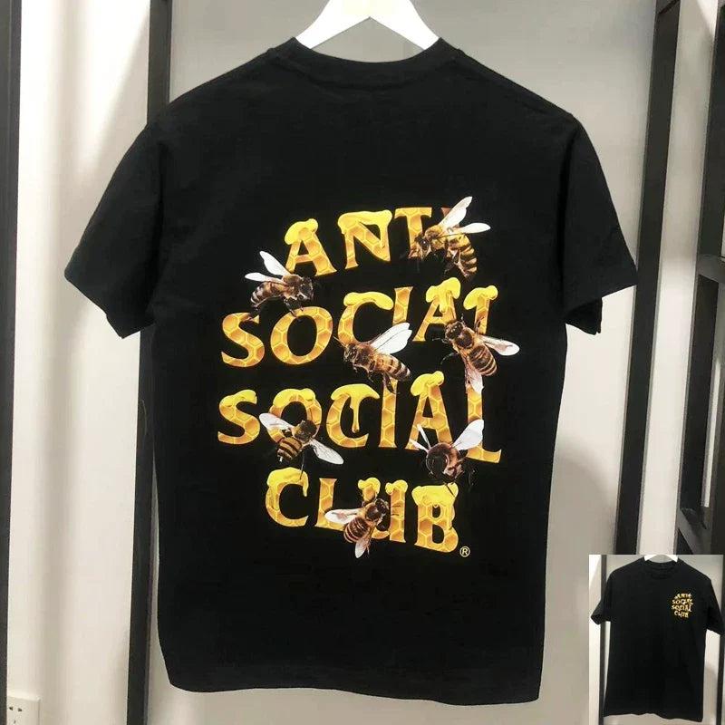 ASSC Black Tee – Gold Bee Print