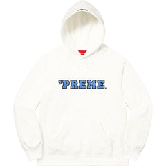 Supreme Cutout Logo Hooded Sweatshirt - White / Blue