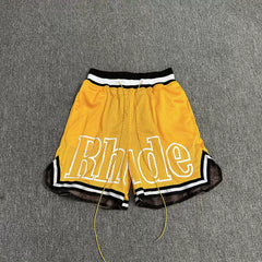 Rhude Big Logo Mesh Basketball Shorts