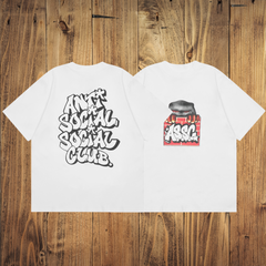 ASSC White Tee – Graffiti Wall Print