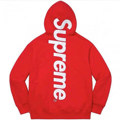 Supreme Vertical Logo Hooded Sweatshirt - Red