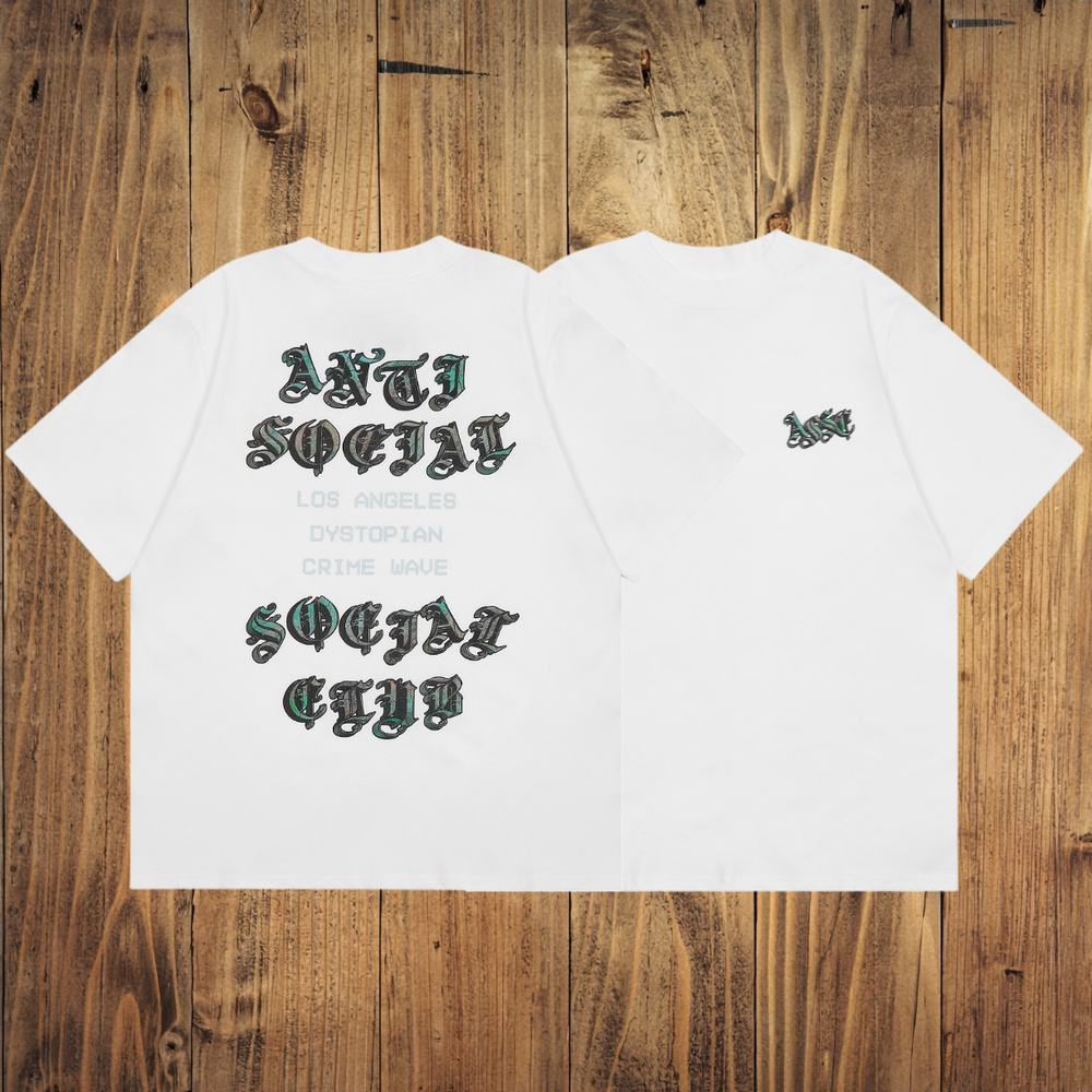ASSC White Tee – Gothic 3D Print