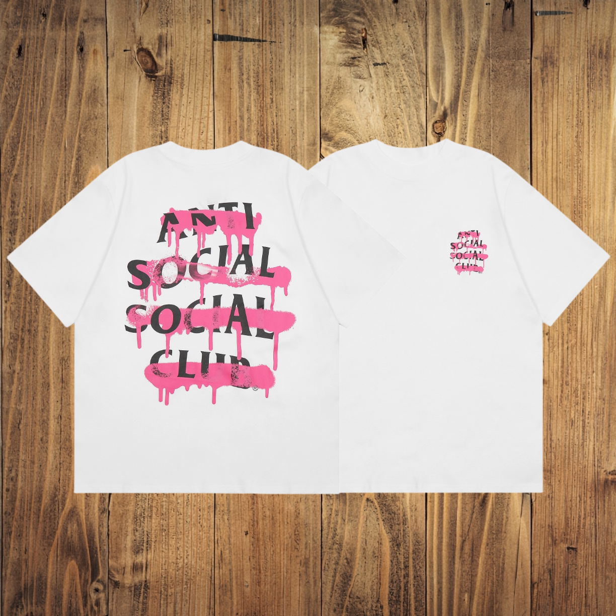 ASSC Pink Splatter White Tee