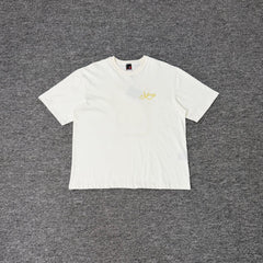Derschutze Heavy Embroidery Graphic Tee Unisex Vintage Streetwear Loose Summer T-Shirt