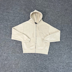 Derschutze western zip-up fleece jacket with appliqué embroidered horse cardigan hoodie