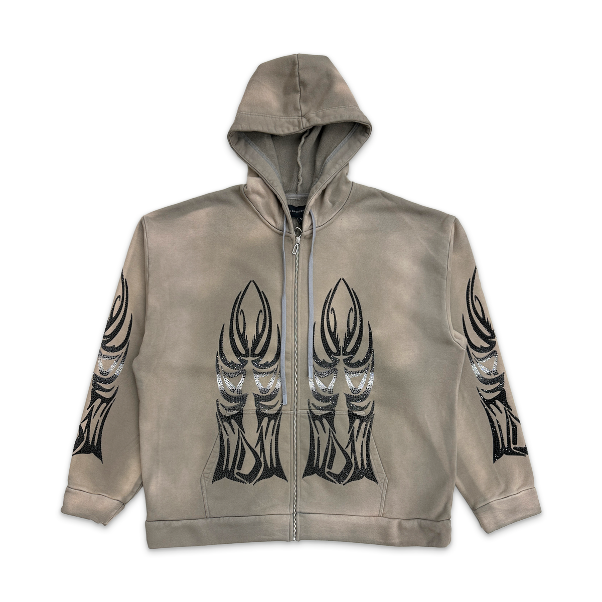 Winged Zip Up "Vintage Grey"